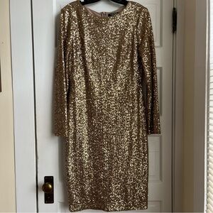 Ralph Lauren Gold Sequin Dress